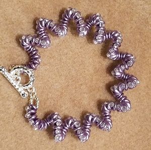 Handmade purple curly bracelet